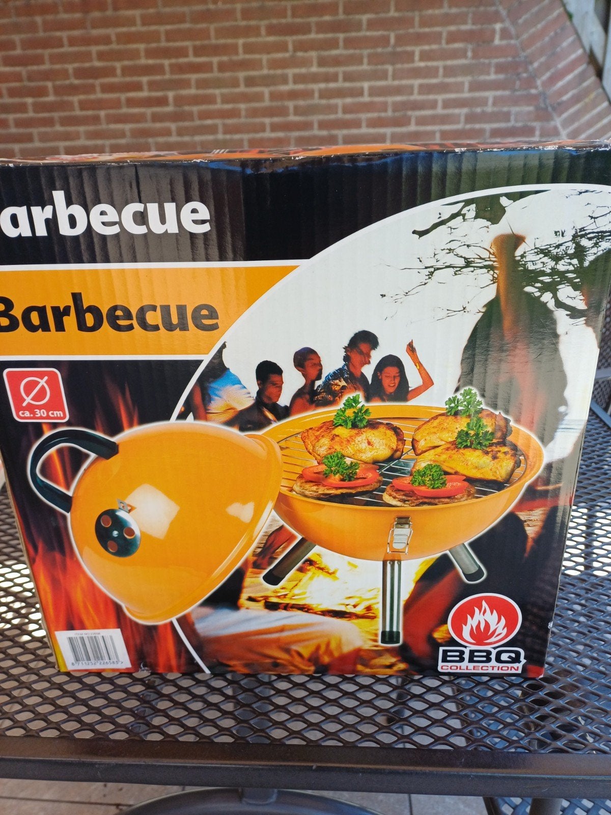Nieuwe BBQ grill - Oranje, ca. 30 cm, Ophalen of Verzenden, Nieuw, BBQ Collection