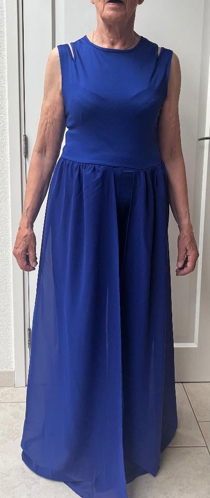 2X NIEUWE JUMPSUITS MET TULE ROK KONINGS BLAUW MAAT M + L., Ophalen of Verzenden, Nieuw, Maat 42/44 (L), Blauw