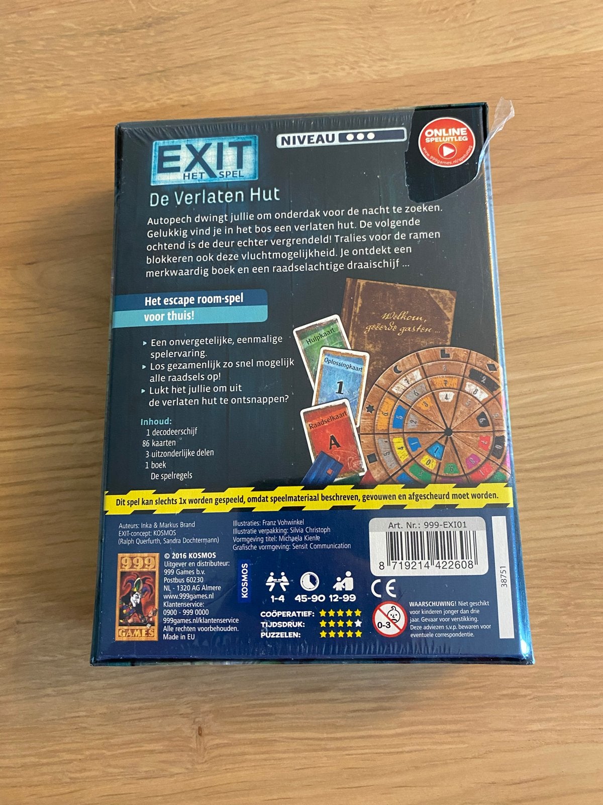 EXIT Het Spel: De Verlaten Hut - Escape Room Ervaring, Een of twee spelers, Ophalen, Nieuw
