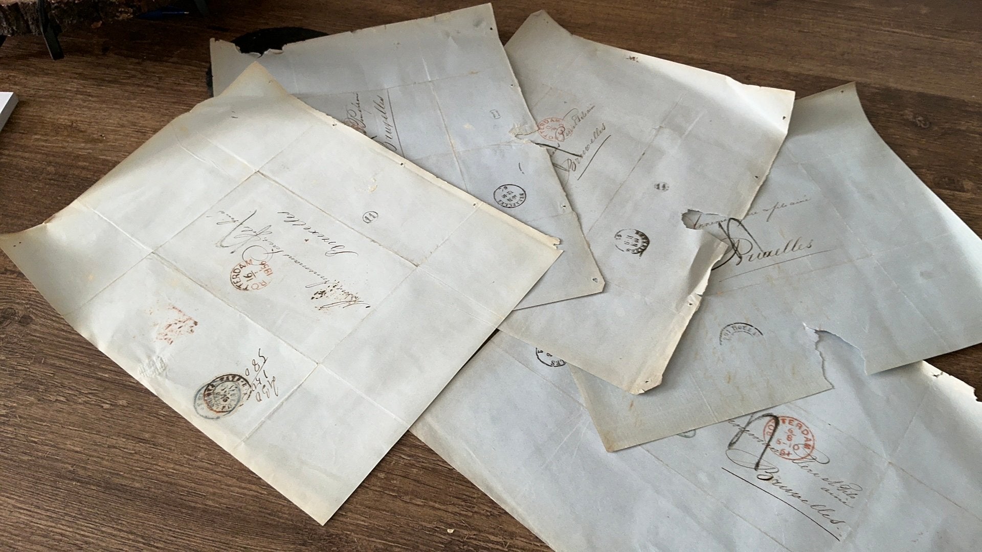 #60 Set van 5 hele oude brieven/enveloppen Nederland, Postzegels en Munten, Ophalen of Verzenden