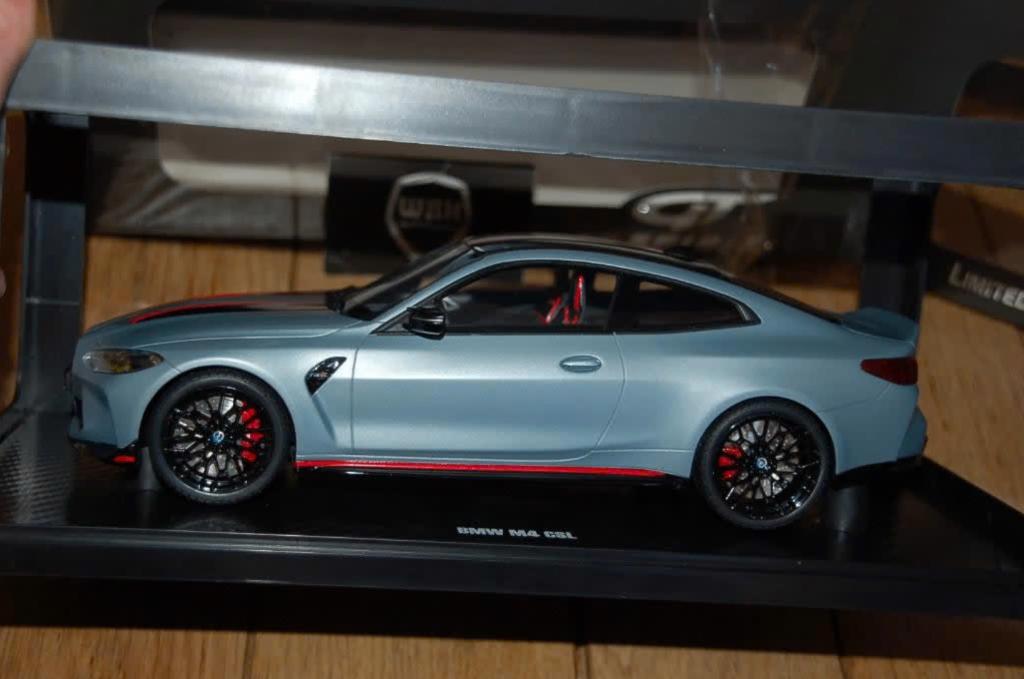 1:18 BMW M4 CSL 2022 grey matt GT spirit GT427 in box WRH, Hobby en Vrije tijd, Modelauto's | 1:18, Verzenden, Zo goed als nieuw