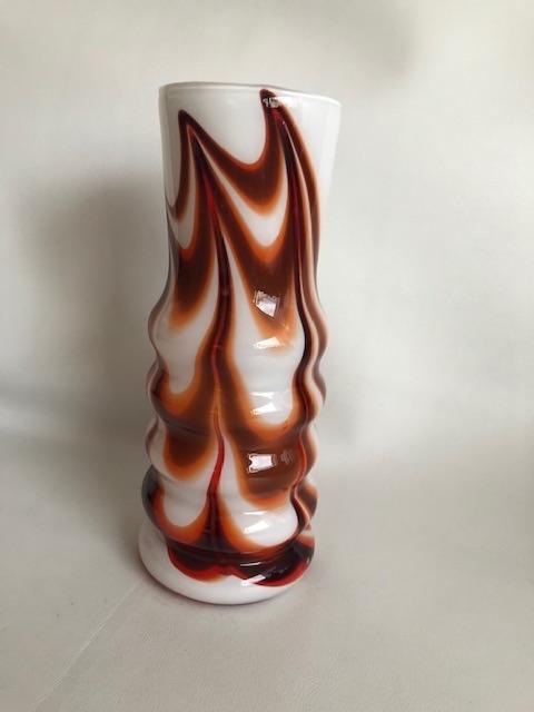 Prachtige grote opaline glazen vaas florence italie, Antiek en Kunst, Antiek | Vazen, Ophalen