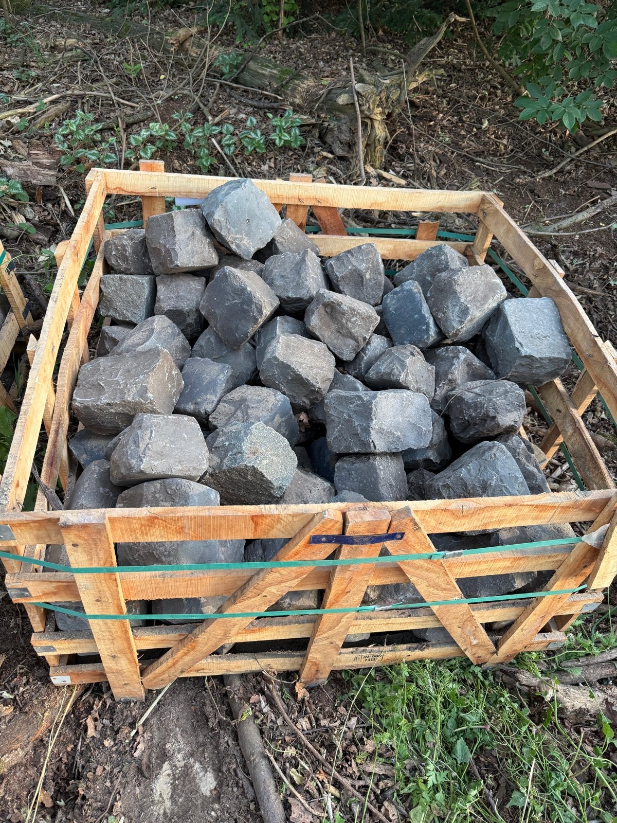 Kinderkoppen blauw - 2 pallets, Gebruikt, Graniet, Blauw, Ophalen of Verzenden