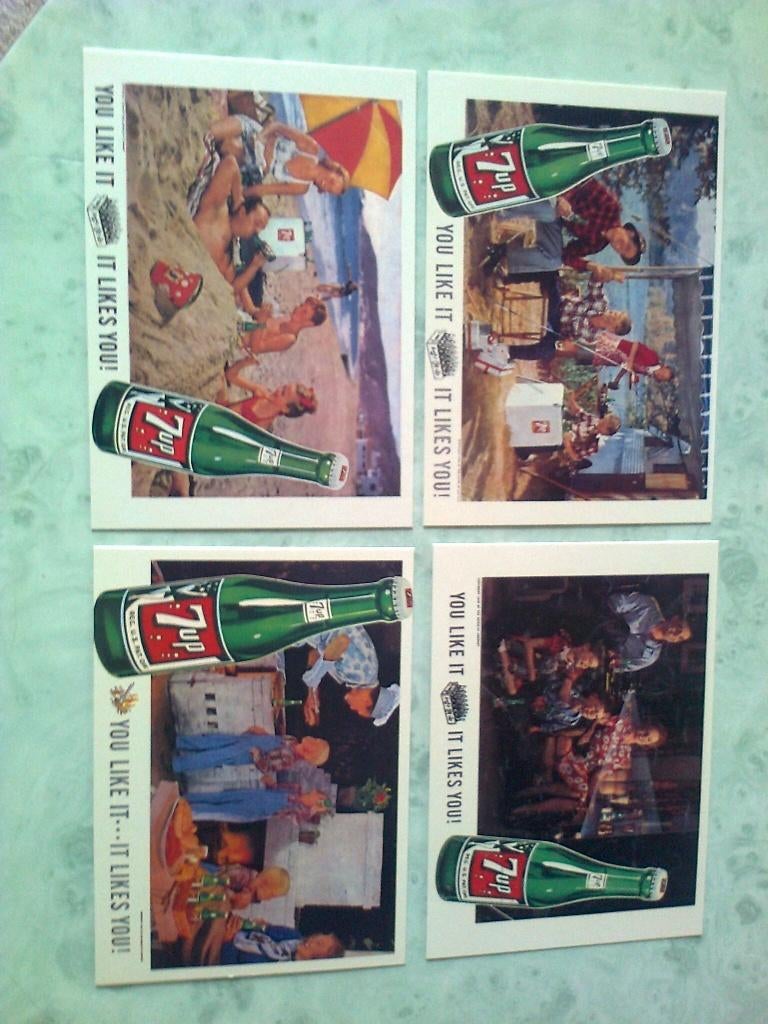 7up kaarten  g, Verzamelen, Ophalen of Verzenden, Voor 1920