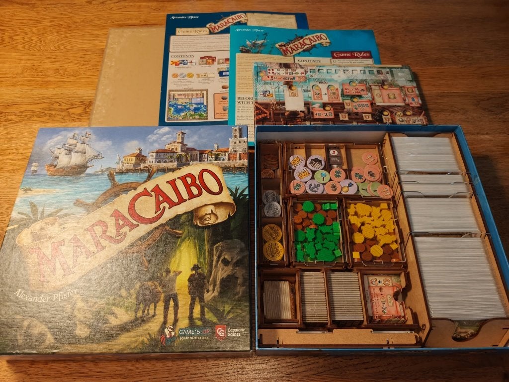 Maracaibo (EN) + La Armada + Uprising + Insert, Hobby en Vrije tijd, Een of twee spelers, Ophalen of Verzenden, Zo goed als nieuw