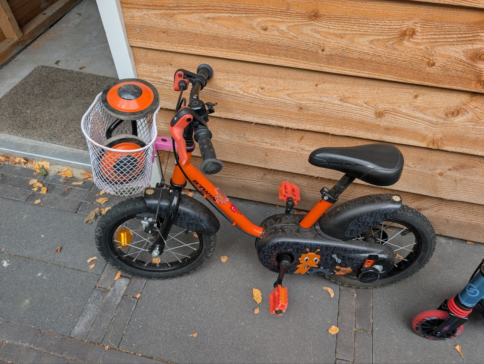 Kinderfiets 14 inch btwin incl. zijwieltjes, Ophalen, Gebruikt, Minder dan 16 inch, Zijwieltjes