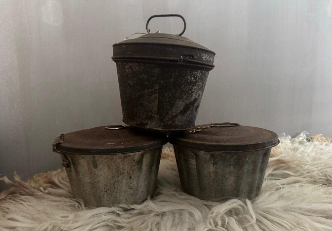 Poffert bakvormen brocante, Ophalen of Verzenden