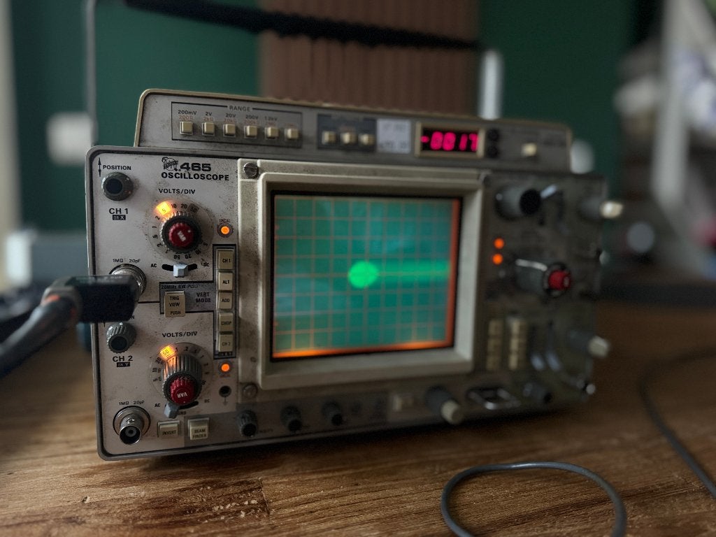 Vintage Tektronix 465 oscilloscoop + DM40 multimeter, Ophalen of Verzenden, Gebruikt, Multimeter
