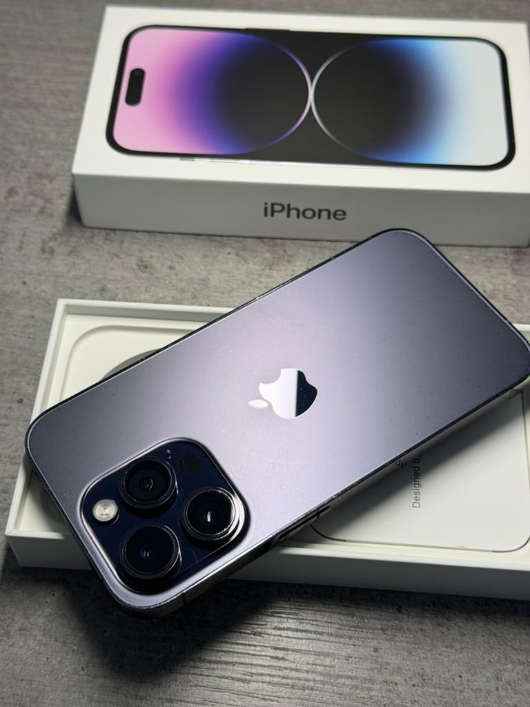  Apple iphone 14 Pro Deep Purple 256GB Batterij 100%, 256 GB, Apple, Paars, Ophalen of Verzenden