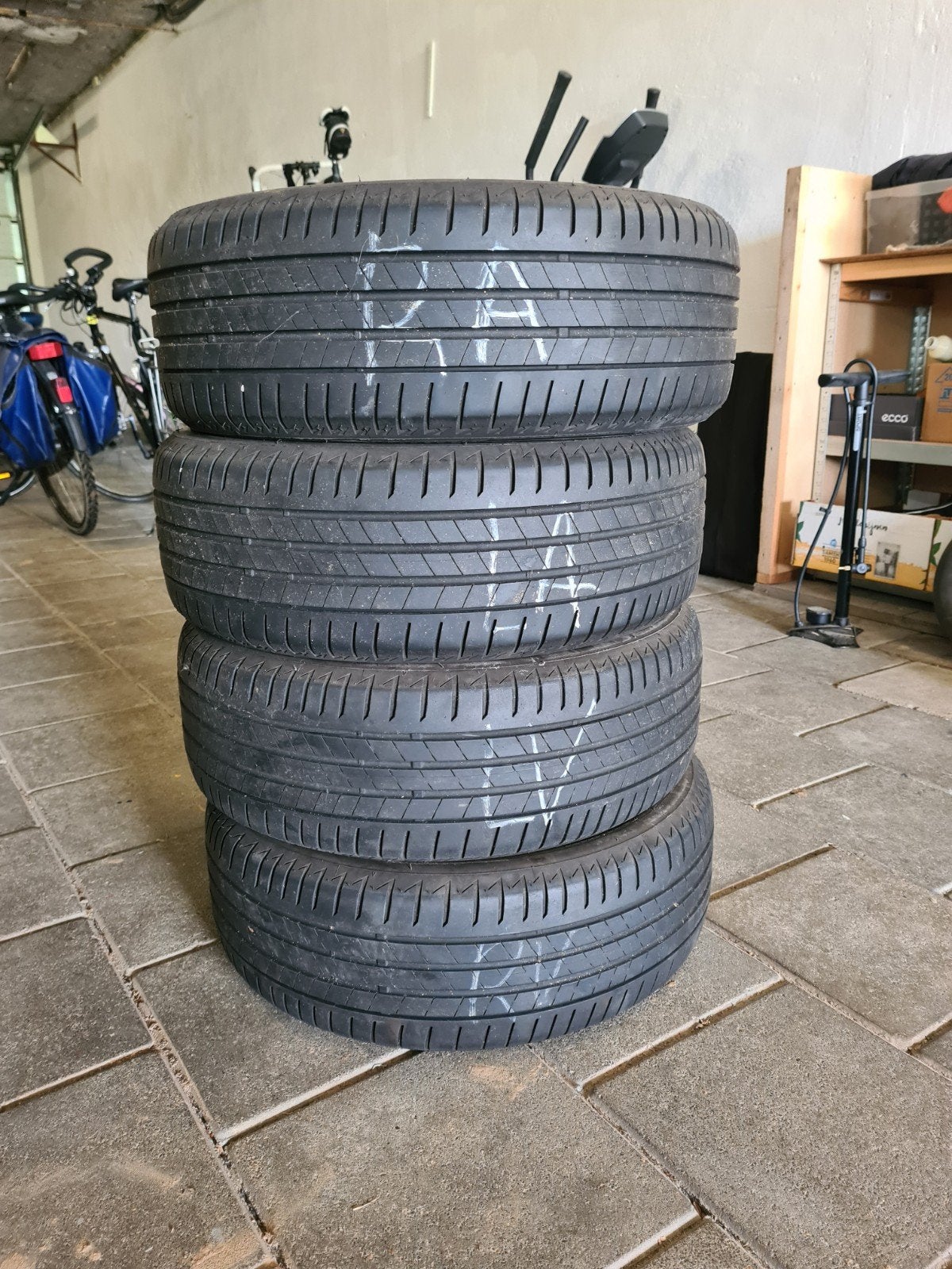 Bridgestone Turanza T005 Zomerbanden 195/55 R16 87H, Ophalen, Gebruikt, 16 inch, Band(en)
