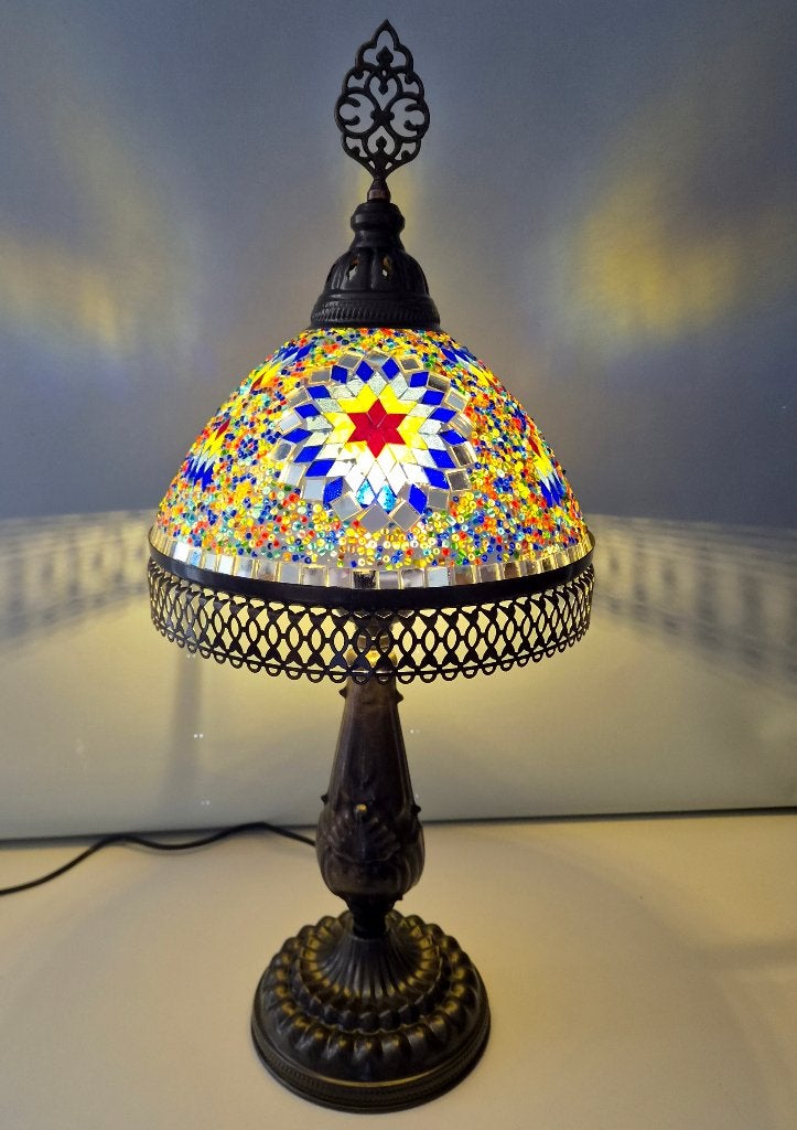 Mozaïek tafellamp (Tyffany style), Ophalen, Overige stijlen, Goretti Import, E14 (klein)