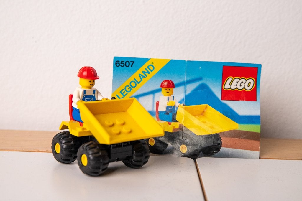 Vintage Lego 6507 - Mini Dumper, Lego, Ophalen of Verzenden, Inclusief instructies, Complete set