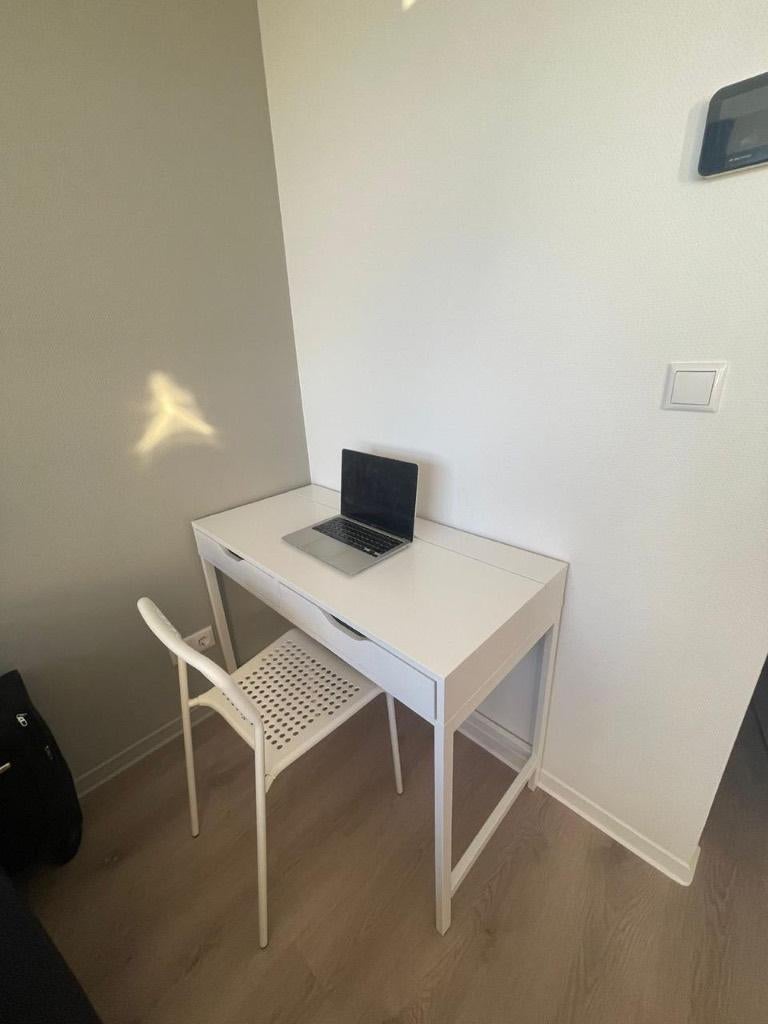 Bureau, wit, 100x48 cm, Ophalen, Gebruikt, 48 cm, Hout
