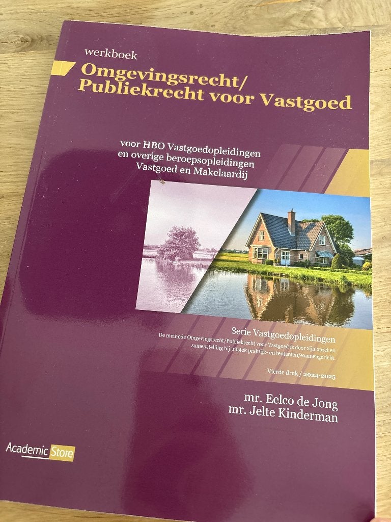 Omgevingsrecht/publiekrecht voor vastgoed werkboek, Boeken, Ophalen, Beta, Nieuw, HBO