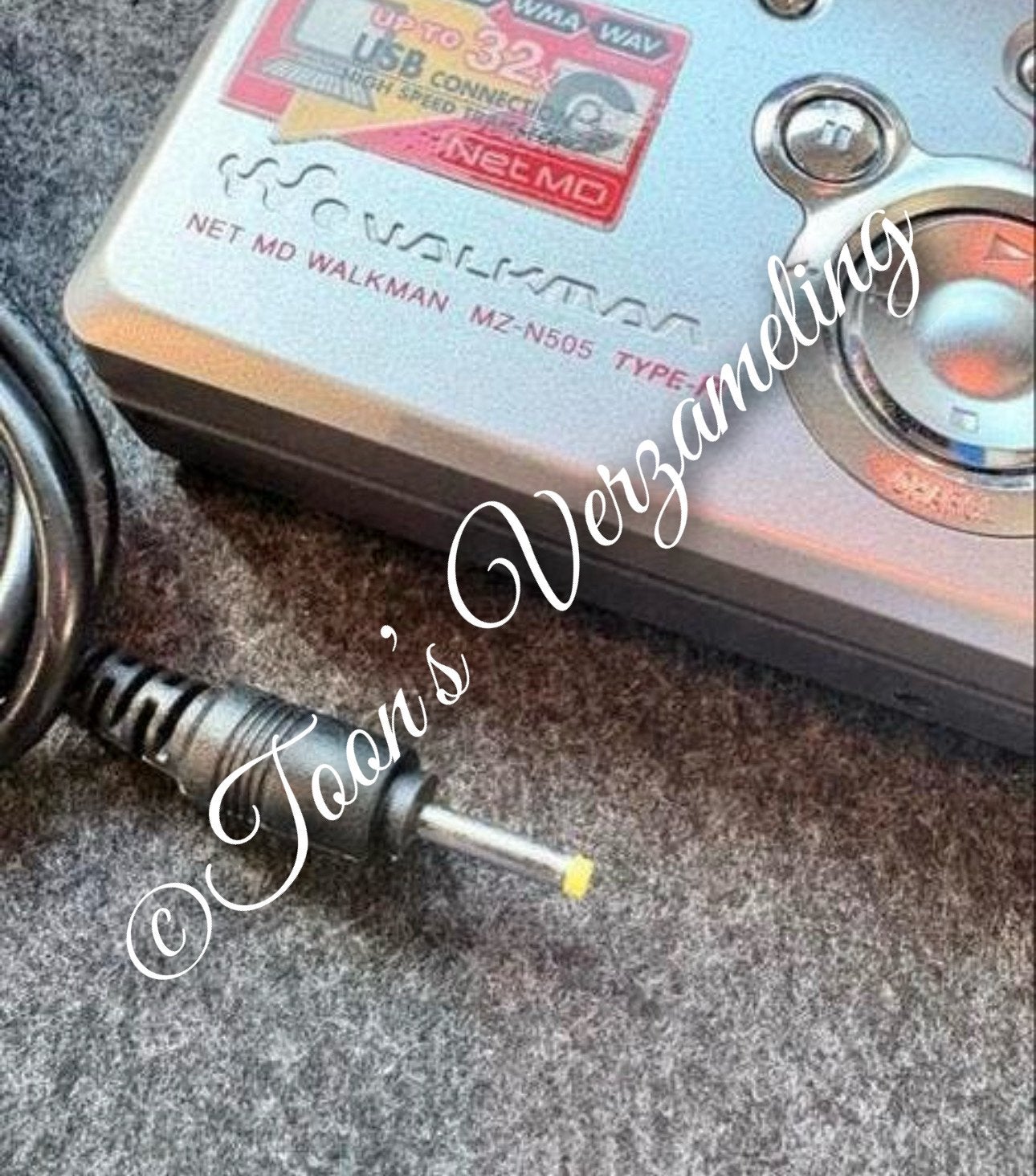[NIEUWE] 3volt adapter voor Sony minidisc (mini gele plug), Ophalen of Verzenden, Minidisc-recorder