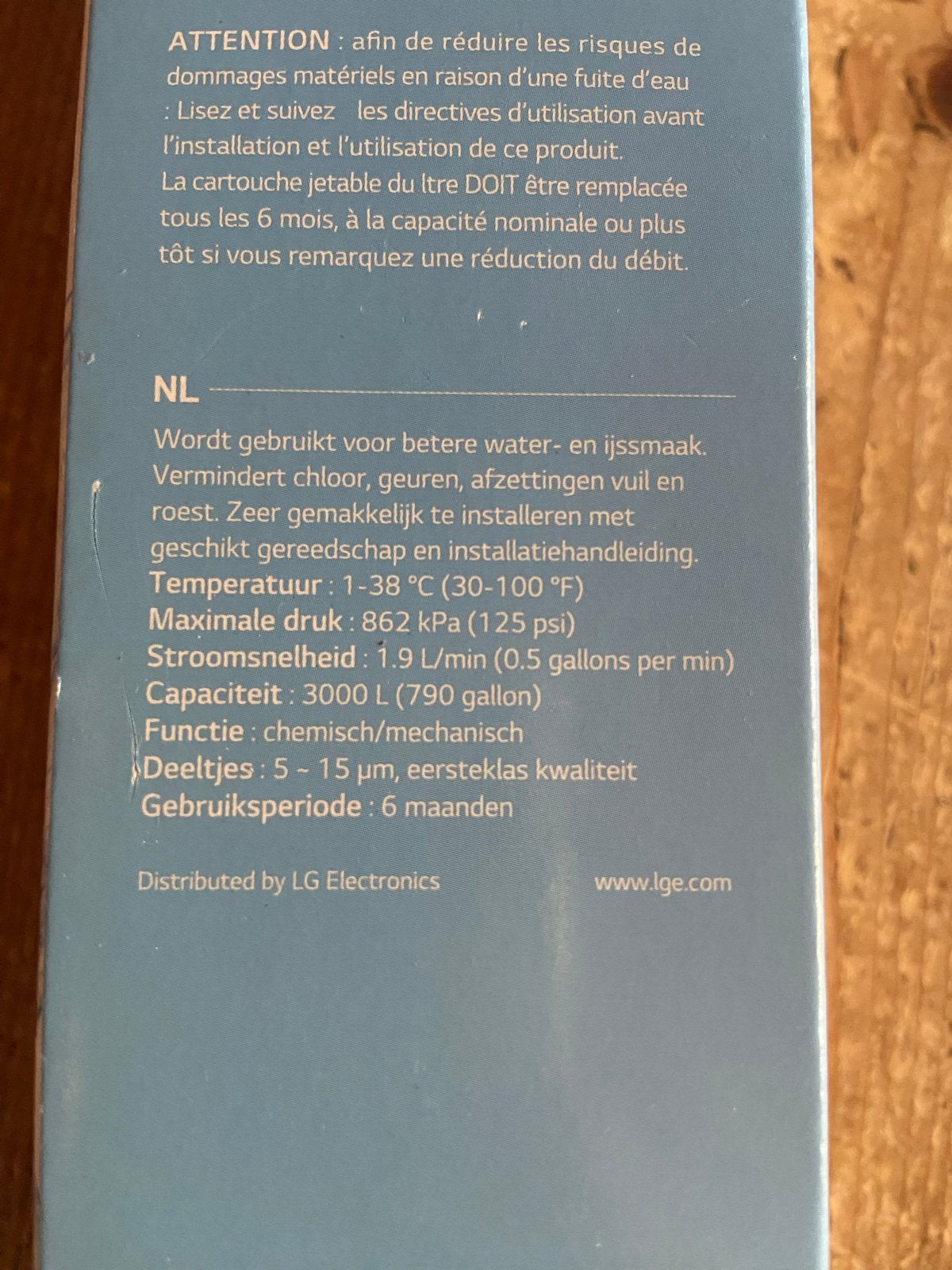 Nieuwe LG Waterfilter voor Koelkast (Ongebruikt), Ophalen of Verzenden, Nieuw
