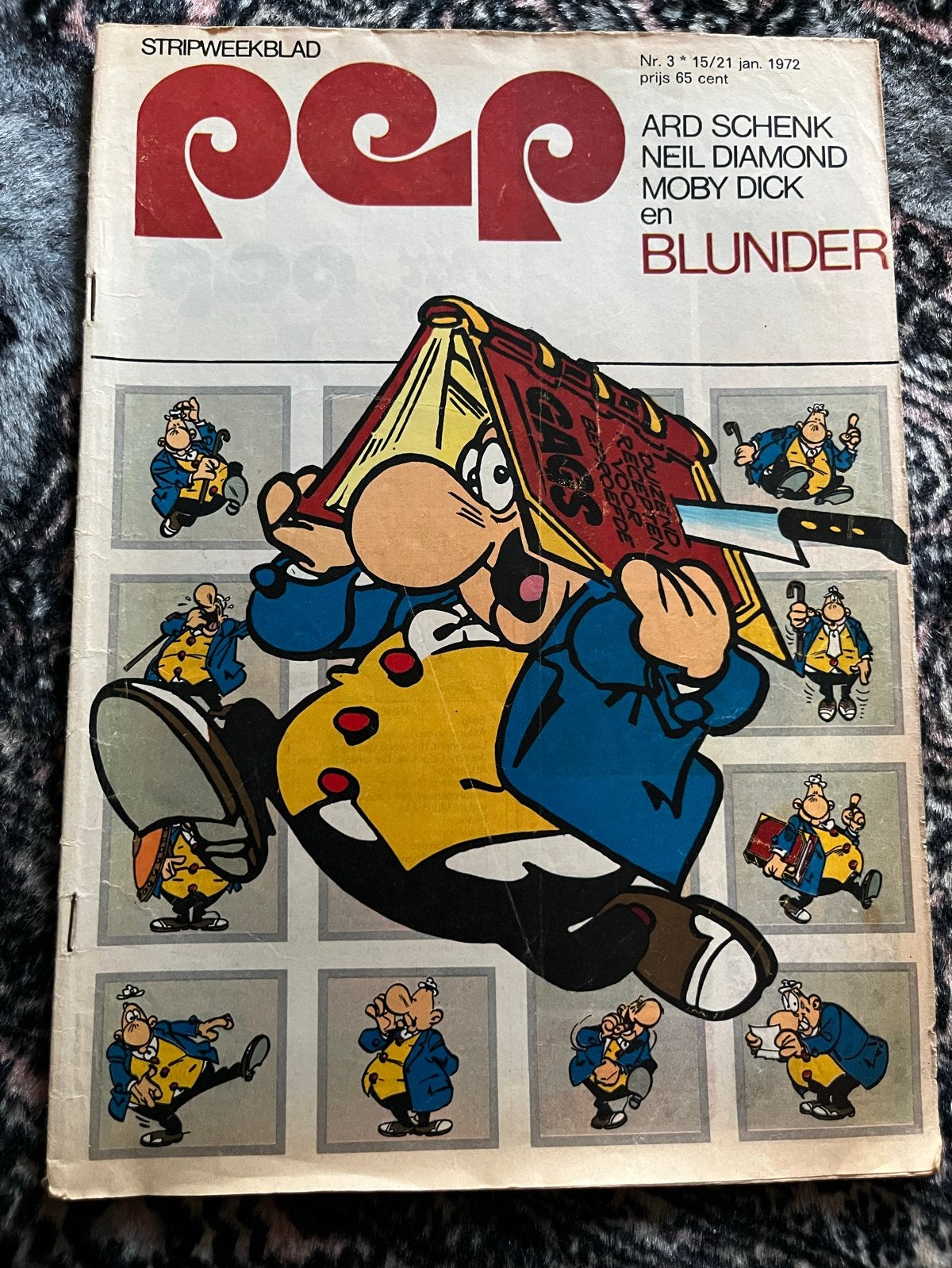 Pep Stripweekblad Nr. 3 - 15/21 jan. 1972 met Blunder, Eén stripboek, Ophalen, Gelezen