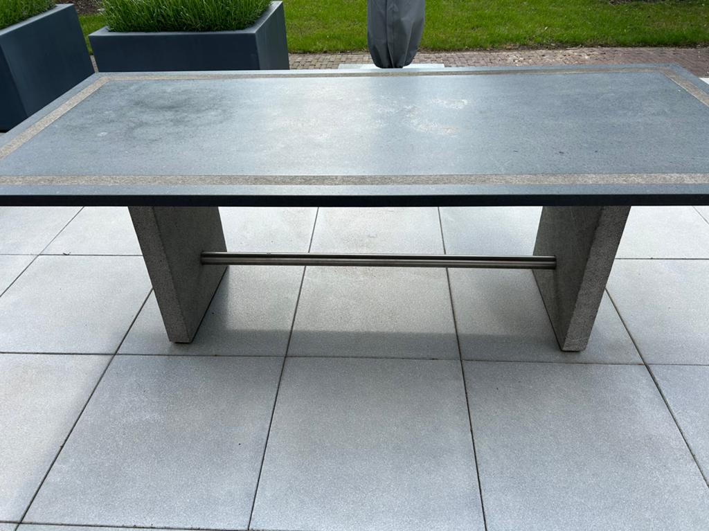 Zware granieten tuin tafel, Tuin en Terras, Tuintafels, Ophalen, Zo goed als nieuw, Rechthoekig, Overige materialen