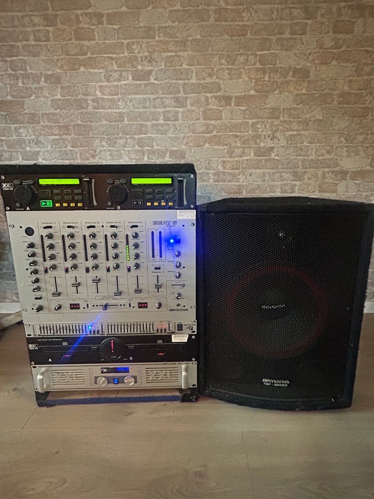 Complete DJ-set met JB Systems mixer, CD-spelers en luidspre, Ophalen of Verzenden, Gebruikt, Dj-set, Overige merken