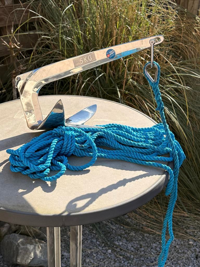 Allpa Marine RVS Bruce Anker 5 kg - Zand & Veen Bodems, Watersport en Boten, Ophalen of Verzenden, Gebruikt, Overige typen
