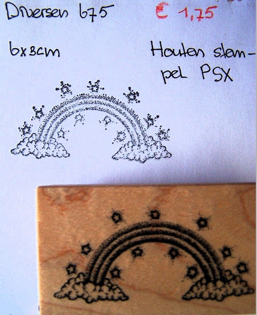 Diversen 675 Houten stempel, Hobby en Vrije tijd, Stempelen, Ophalen of Verzenden, Gebruikt, Houten stempel
