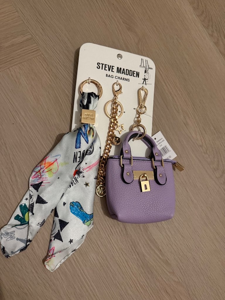 Steve madden mini bag charm set, Ophalen of Verzenden, Nieuw, Paars, Overige typen