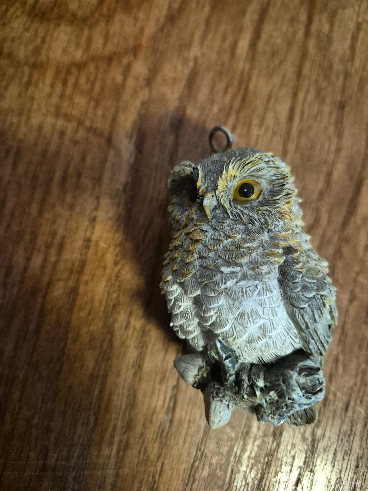 Uil beeldje - Decoratieve uil op tak, Ophalen of Verzenden, Gebruikt, Dier