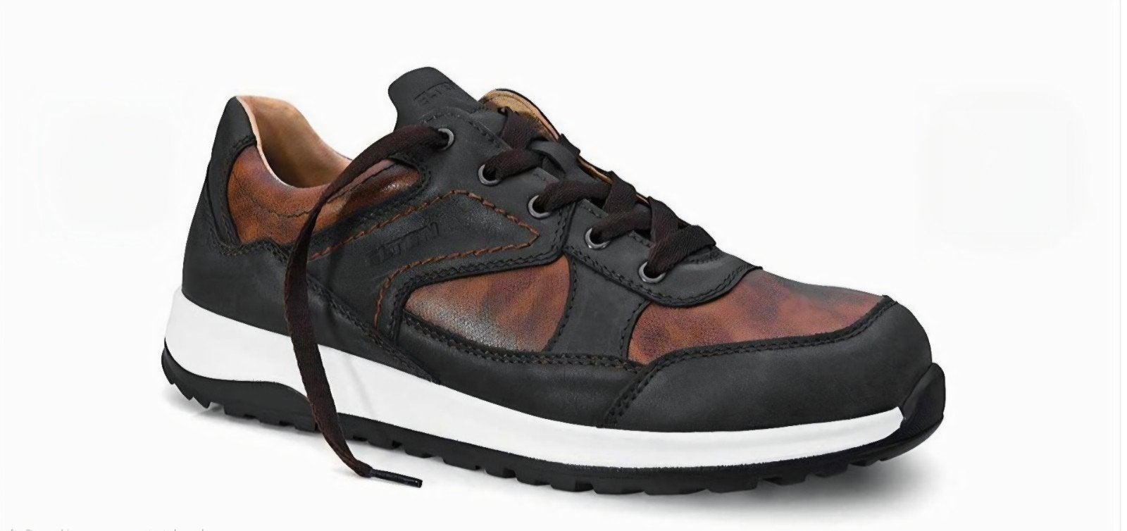 ELTEN Veiligheidsschoen Heren Sneakers - Zwart/Bruin Leer, Ophalen of Verzenden, Nieuw