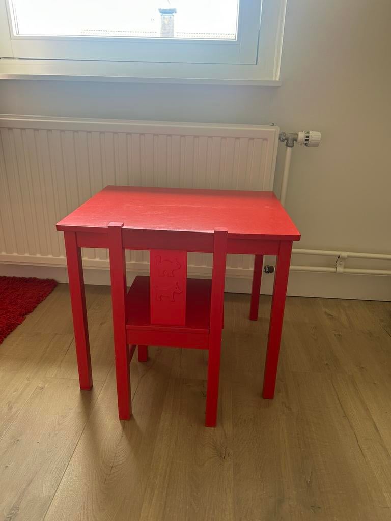 Ikea kritter tafel en stoel te koop, Ophalen, Gebruikt, Tafel(s) en Stoel(en)