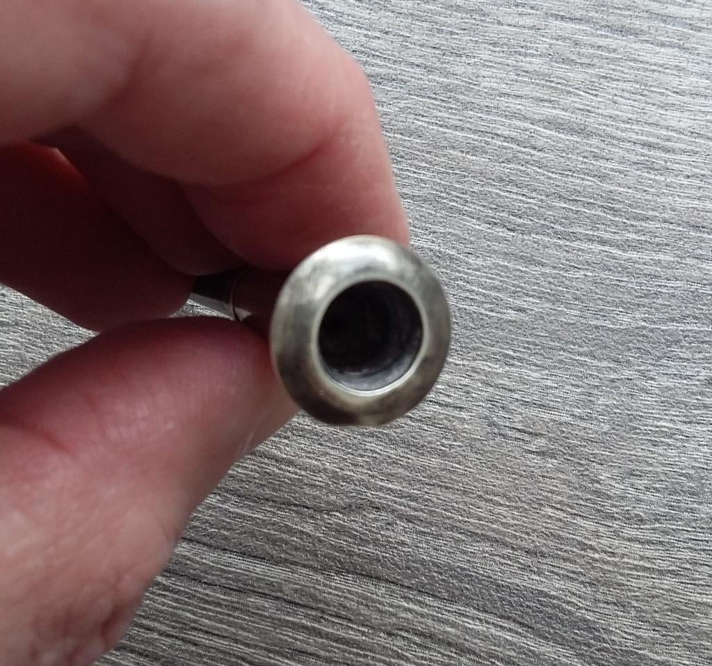 Om1920 Sigaretten Pijp Pijpje Zwart Bakeliet STERLING Zilver, Antiek en Kunst, Antiek | Goud en Zilver, Ophalen of Verzenden, Zilver
