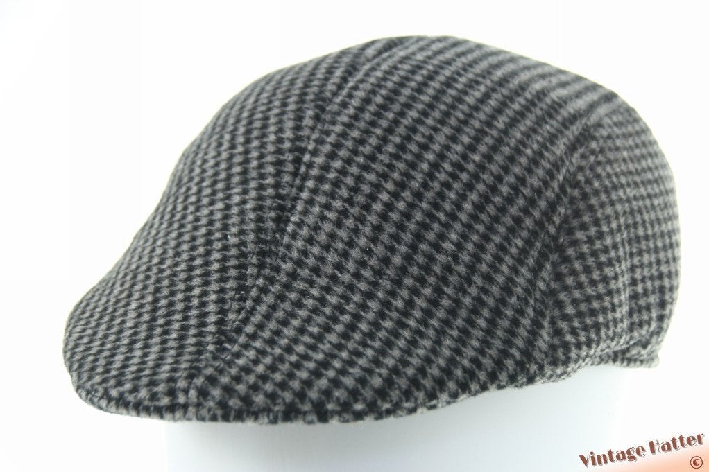 Vintage flatcap Voorgevormde pet grijszwart pied-de-poule 59, Kleding | Heren, Hoeden en Petten, Ophalen of Verzenden, Gedragen