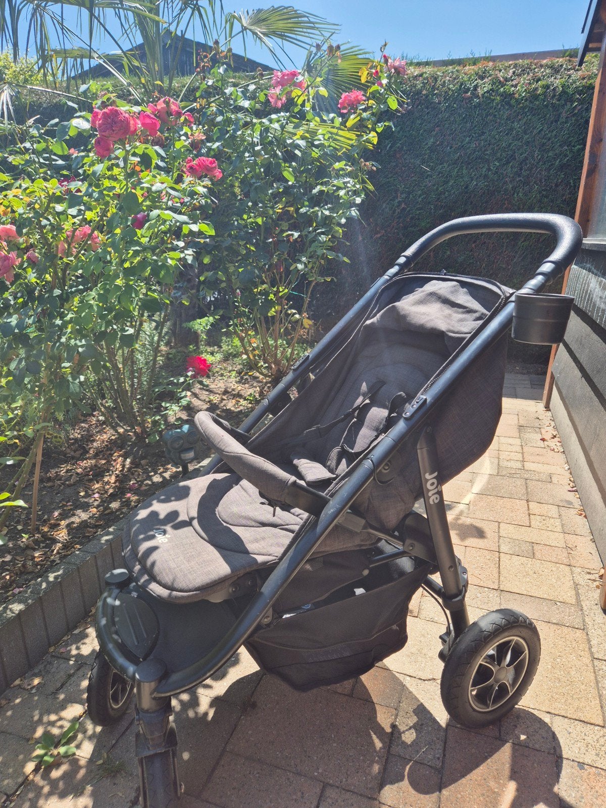 Joie Mytrax kinderwagen met reiswieg en regenbescherming, Gebruikt, Verstelbare duwstang, Combiwagen, Ophalen