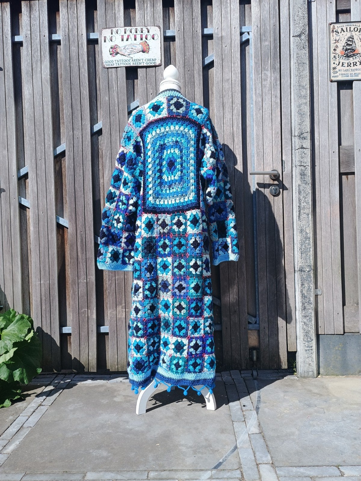 Handgemaakt Granny Square Vest M/L, Kleding | Dames, Ophalen of Verzenden, Nieuw, Maat 38/40 (M), Blauw