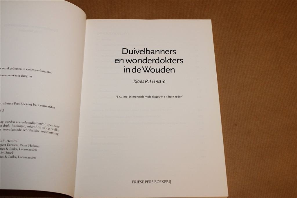Duivelbanners en Wonderdokters in de Friese Wouden, Verzenden, Zo goed als nieuw