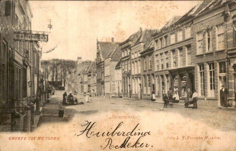 Heusden - Groet uit - Botermarkt, Ophalen of Verzenden, Voor 1920, Gelopen, Noord-Brabant