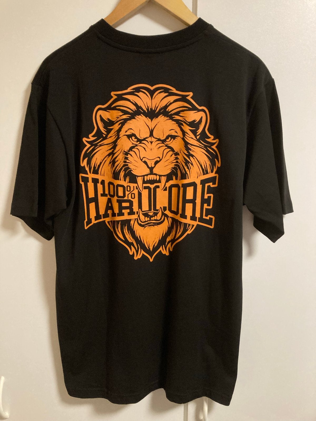 Hardcore T-shirt Maat S  Zwart Oranje, Verzenden, Nieuw, Maat 46 (S) of kleiner, Zwart