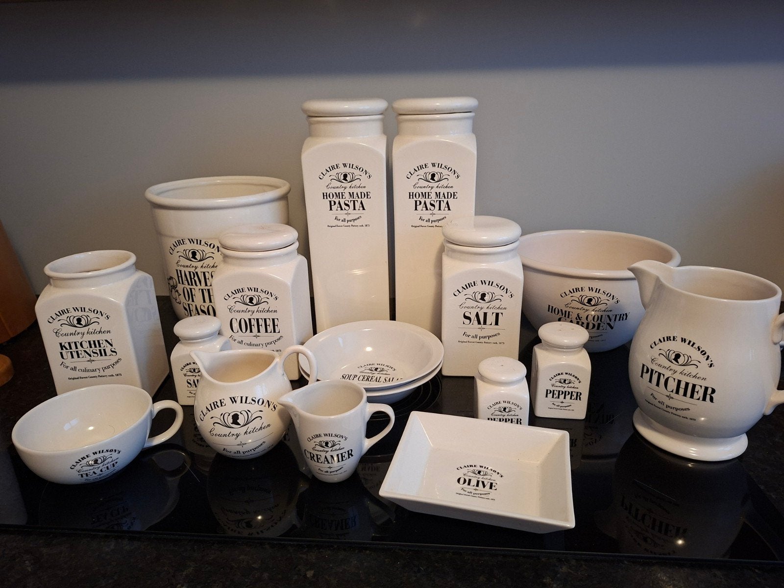 Claire Wilson's Country Kitchen Servies en Voorraadpotten, Huis en Inrichting, Ophalen, Zo goed als nieuw, Voorraadpot, Steen/keramiek