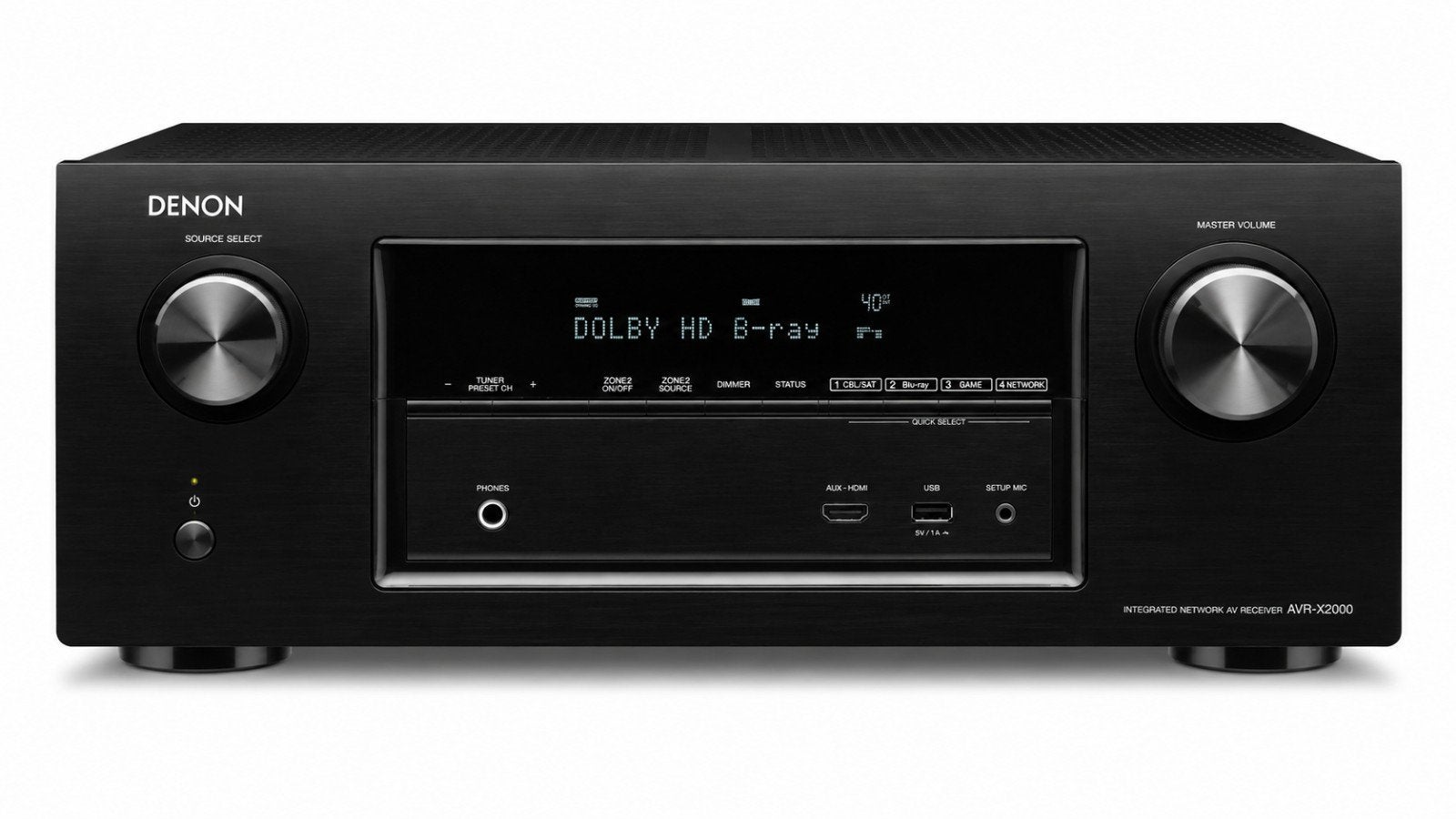 Denon AVR-X2000 AV Receiver met Audyssey microfoon, Ophalen, Denon, Zo goed als nieuw, 120 watt of meer