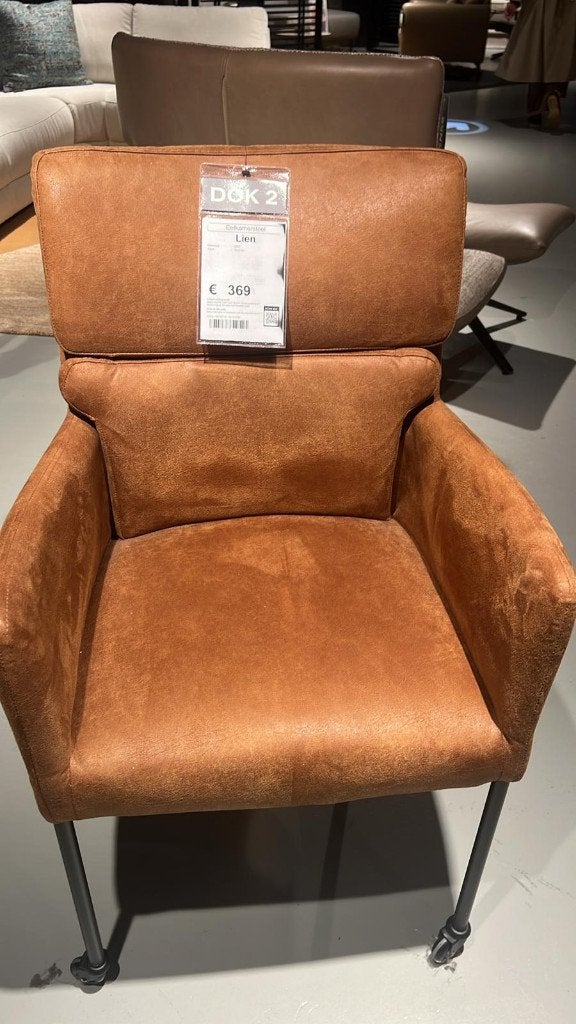 SET VAN 4 MICRO LEDEREN STOELEN NIEUW STERK AFGEPRIJSD, Huis en Inrichting, Stoelen, Nieuw, Vier, Leer, Metaal, Stof, Overige kleuren