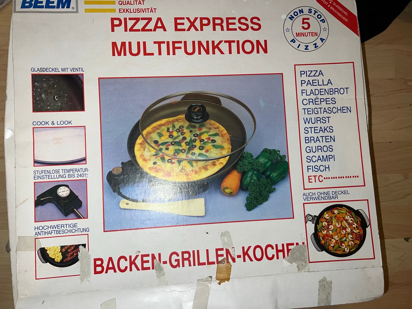 BEEM Pizza Express Multifunktion - Pizza, Grill, Bakken, Ophalen of Verzenden, Zo goed als nieuw, Overige merken, Pizzaoven