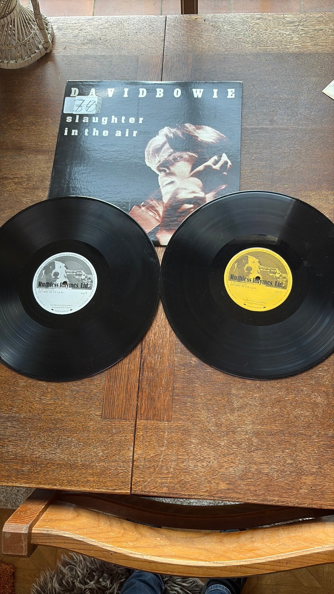 David Bowie Slaughter in the Air  LP2 Duitse Bootleg 1978, Gebruikt, Inclusief binnenhoes, Ophalen of Verzenden, 12 inch