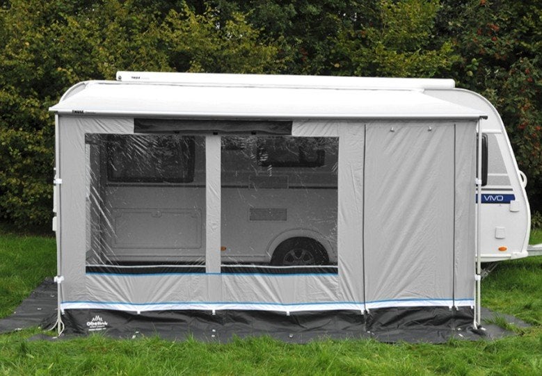 Obelink Queen voorwand 380 cm voor camper/caravan luifel, Caravans en Kamperen, Ophalen of Verzenden, Zo goed als nieuw