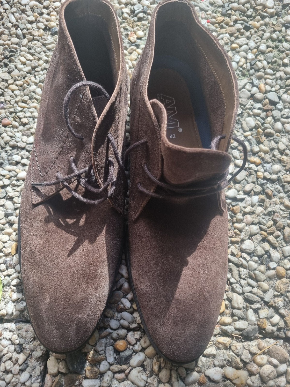 AM Shoe Company suède veterschoenen - Maat 42, Ophalen, AM Shoe Company, Bruin, Gedragen