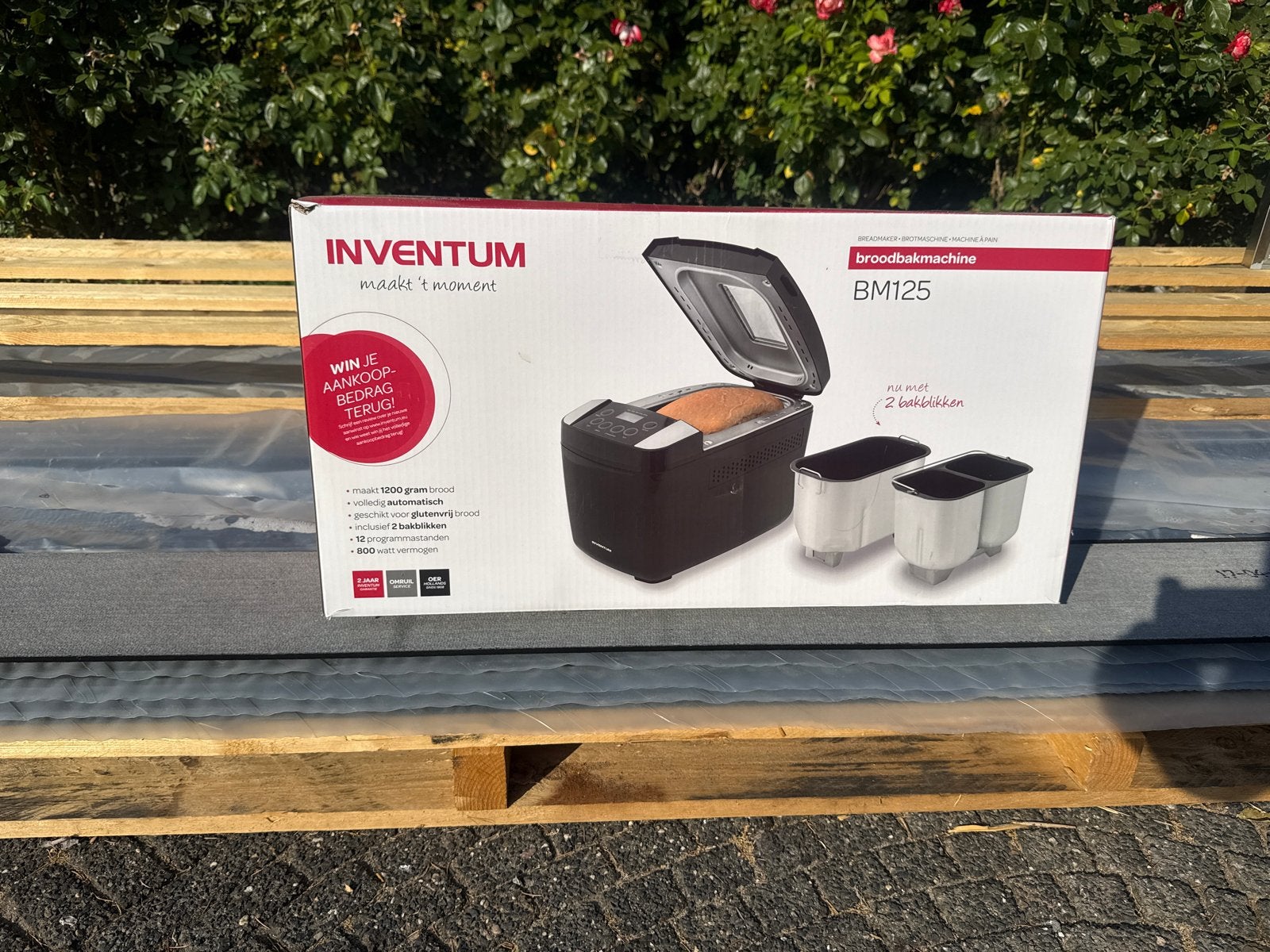 Inventum BM125 Broodbakmachine - Nieuw in doos, Meer dan 10 programma's, 800 tot 1200 gram deeg, Nieuw, Ophalen