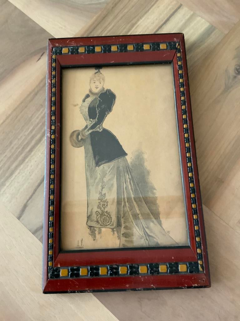 Antiek Houten Art Deco Fotolijst Fotolijstje, Ophalen of Verzenden, Zo goed als nieuw