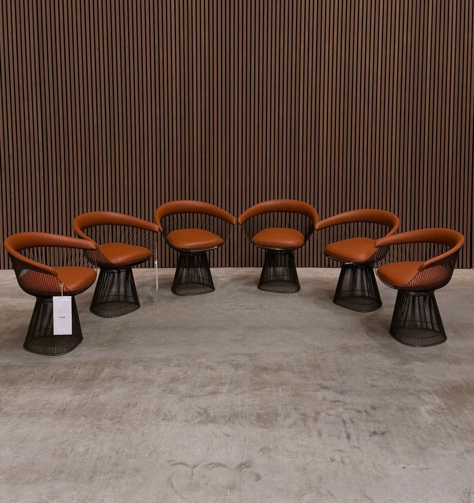 Knoll Warren Platner Chair - Volo Leather Cognac, Antiek en Kunst, Ophalen of Verzenden