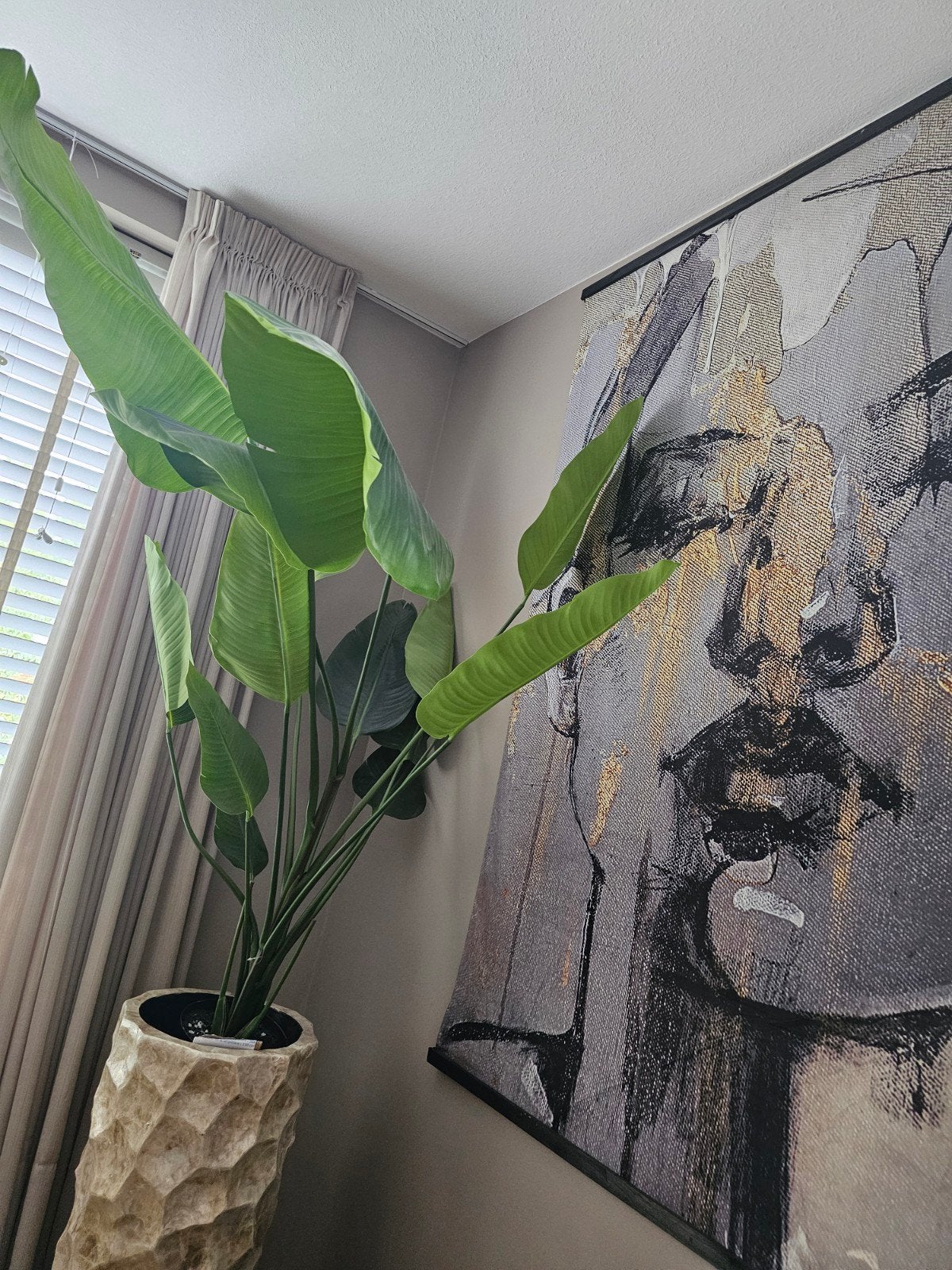 Grote kunstplant Strelitzia, Ophalen