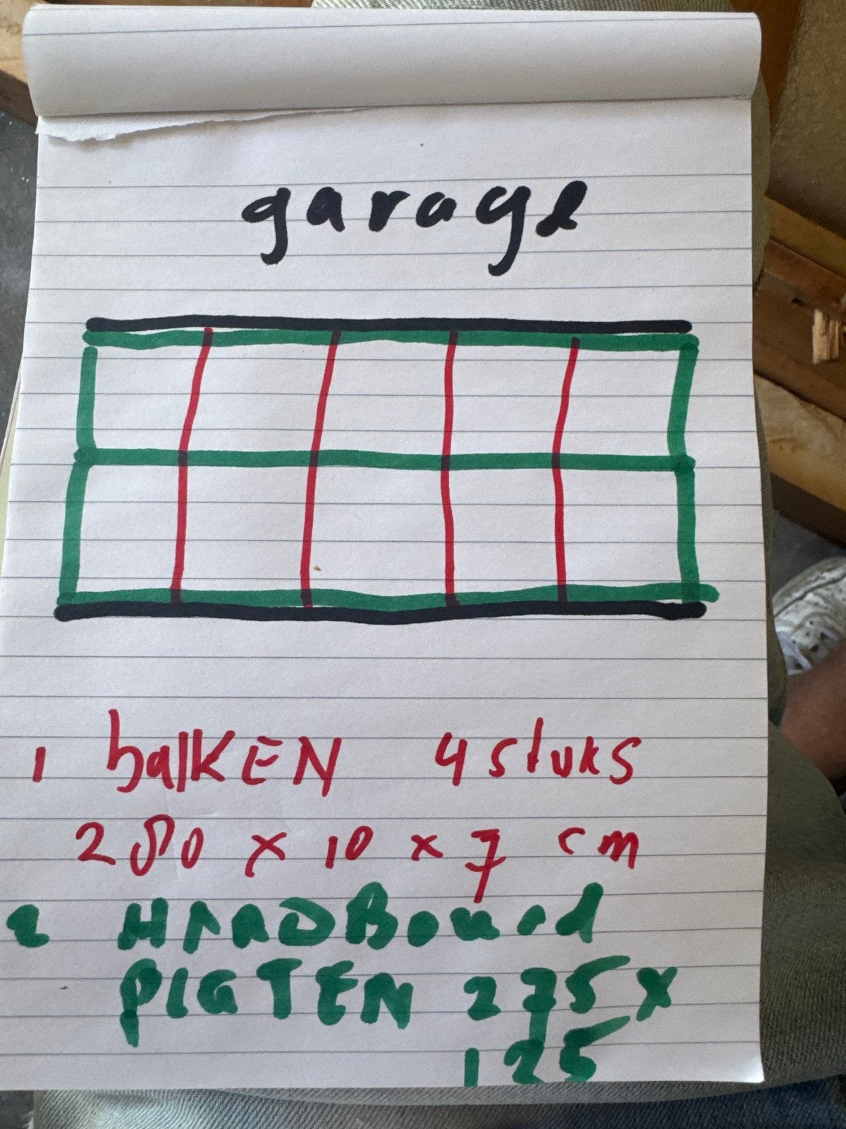 Vliering voor garage 280 cm breed met muurijzers, Doe-het-zelf en Verbouw, Hout en Planken, Gebruikt, Ophalen of Verzenden, 250 tot 300 cm