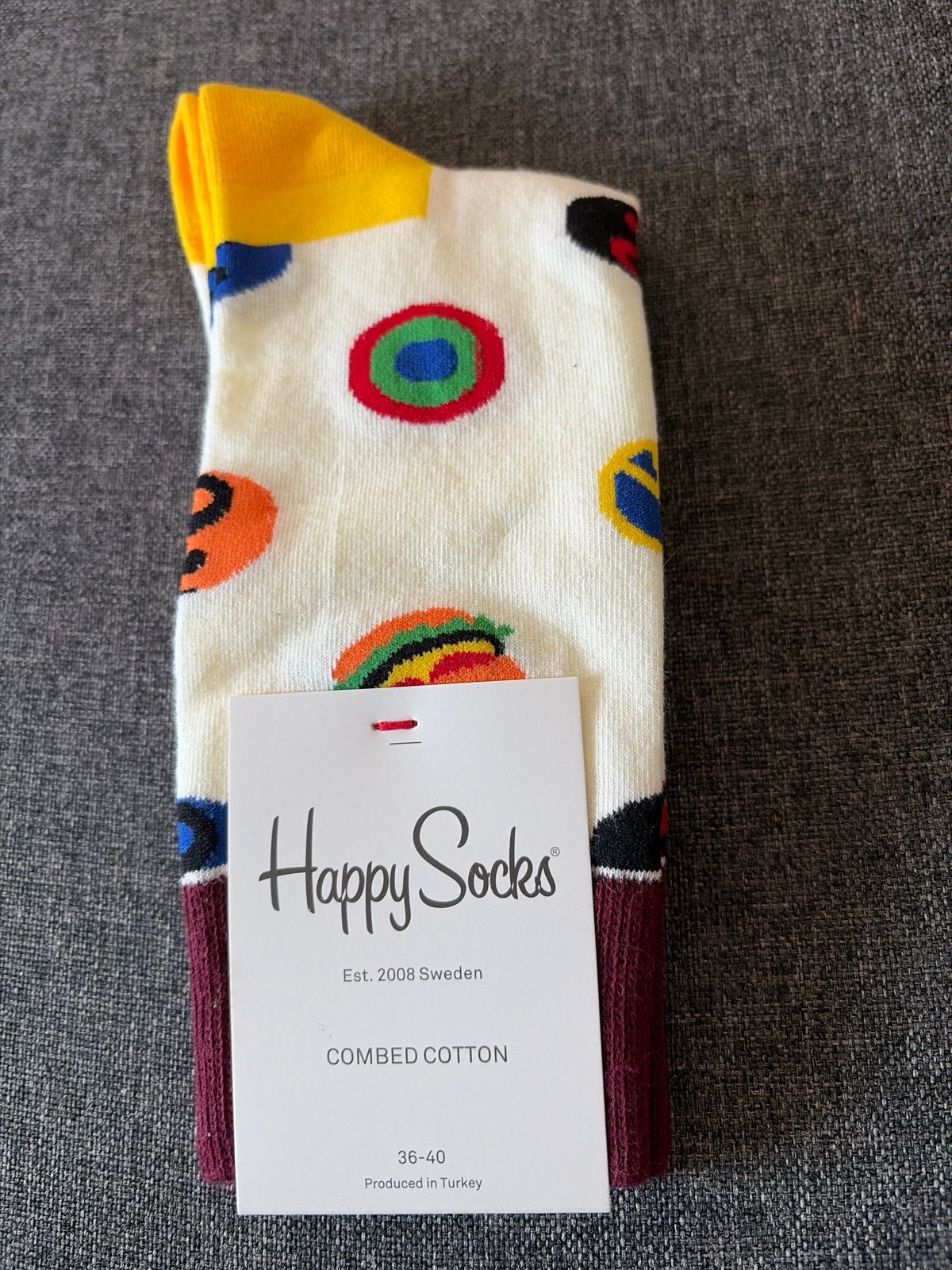 Happy Socks - Nieuw met label - Maat 36-40, Kleding | Dames, Sokken en Kousen, Sokken en Kniesokken, Verzenden, Wit, Maat 35 t/m 38