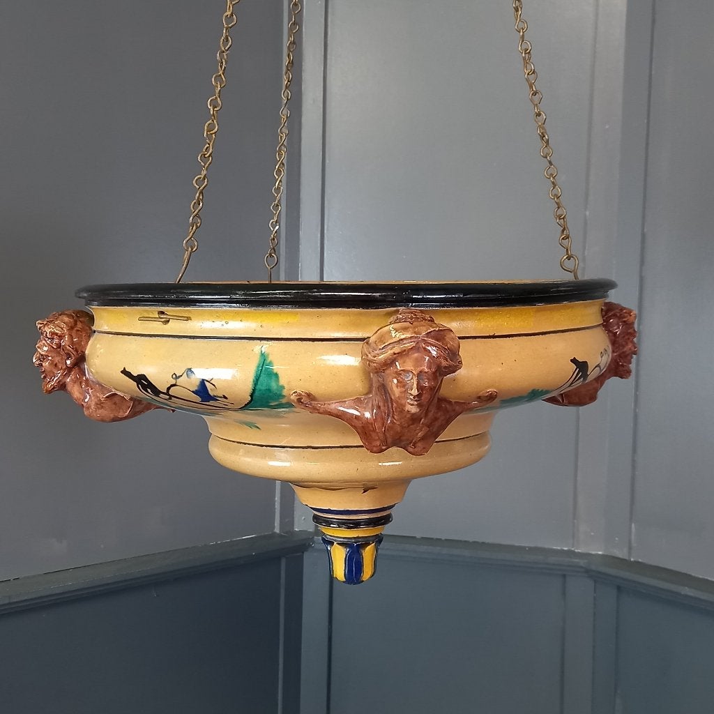 Antieke Keramische 19e eeuwse Plantenhanger, Ophalen of Verzenden